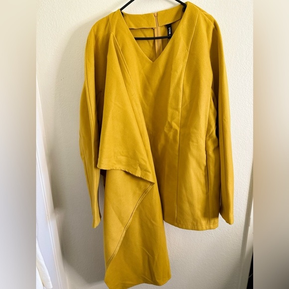 STYLEWE Long Sleeve Top Attached Scarf and Back Zip detailWomen Size 2XL Mustard - Picture 3 of 5